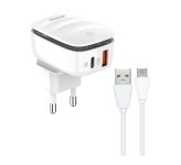 شارژر موبایل و تبلت کینگ استار KW193C با کابل USB-C