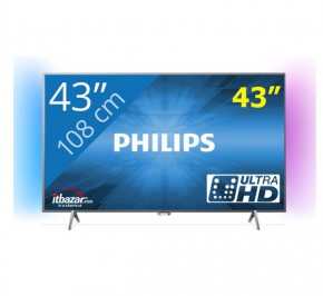 تلویزیون ال ای دی هوشمند فیلیپس 43PUS6401 4K