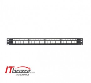 پچ پنل 24 پورت پندوئیت CAT6 UTP Unloaded NKPP24P