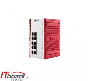 سوئیچ شبکه صنعتی آیسون 10 پورت IS-DG510-2F-A