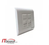 قاب پریز شبکه دی لینک شاتر دار 80x80 NFF-01WHI