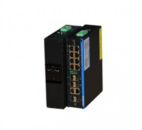 سوئیچ شبکه PoE صنعتی فایبریج 8 پورت F6-8TX4FX2GC