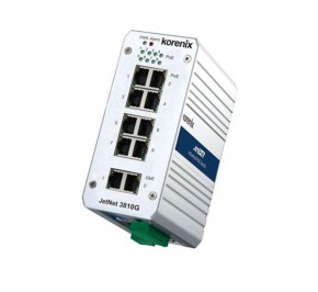 سوئیچ شبکه PoE صنعتی کرنیکس 10 پورت JetNet 3810G V2