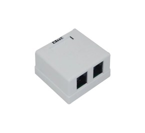 قاب پریز شبکه روکار کی نت 2 پورت CAT5e UTP KP-N1085