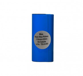 ریبون لیبل پرینتر وکس رزین آبی تاپ لیبل 110mmx300m